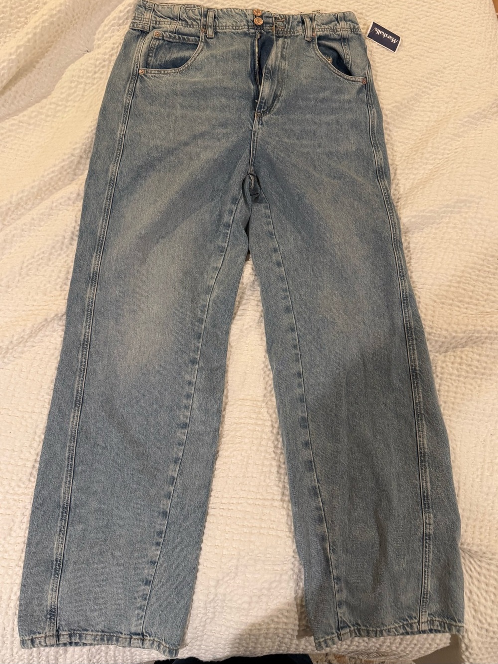 We The Free Womans 32 Light Wash Straight Jeans